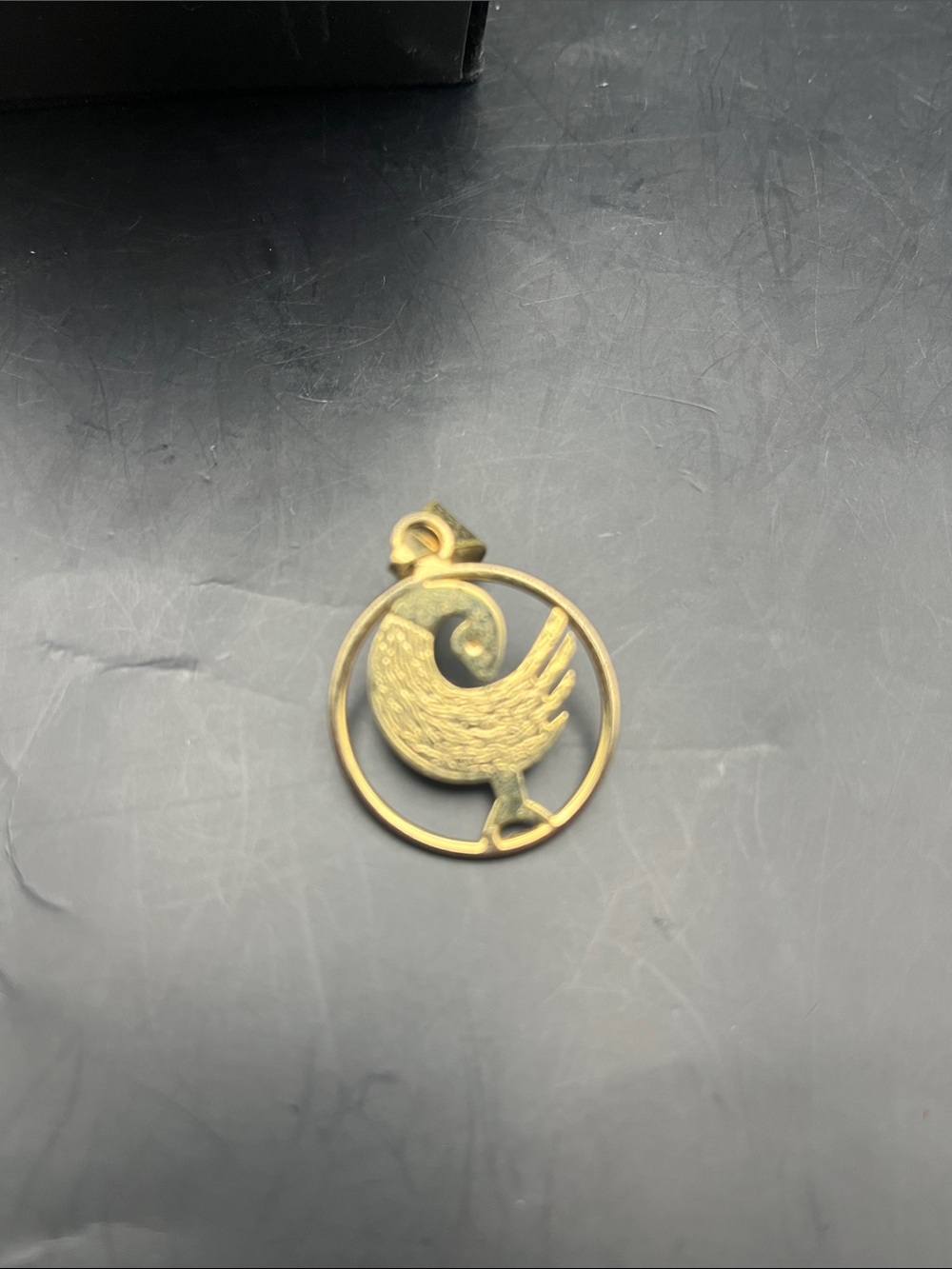 Sankofa Bird Adinkra symbol Gold-Tone Pendant Charm - Women Jewelry